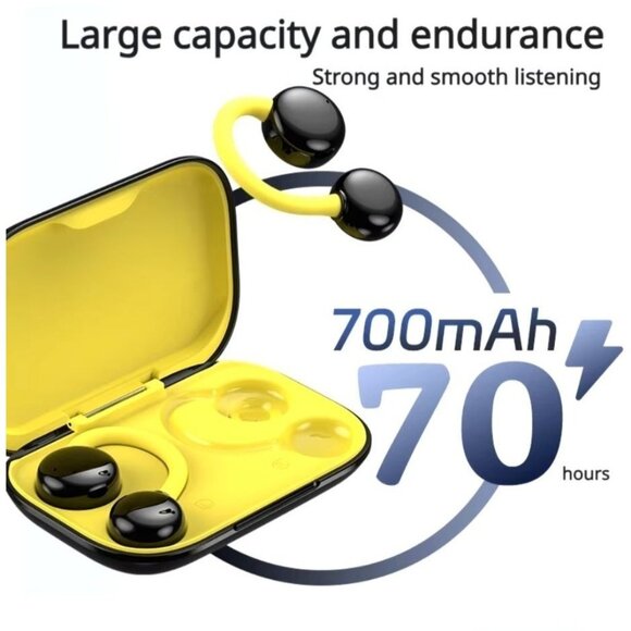 Aigo SA06 Wireless Bluetooth Earphones Ear Clip 70-Hour Battery ENC Noise Cancel - Picture 1 of 6